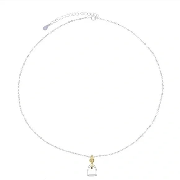 Sterling Silver Stirrup Pendant Necklace, Horse bit, Snaffle, D R… - Picture 11 of 13